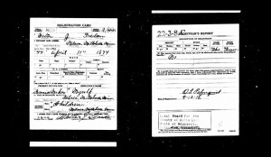 U.S.WorldWarIDraftRegistrationCards1917-1918ForWalterJFredeen