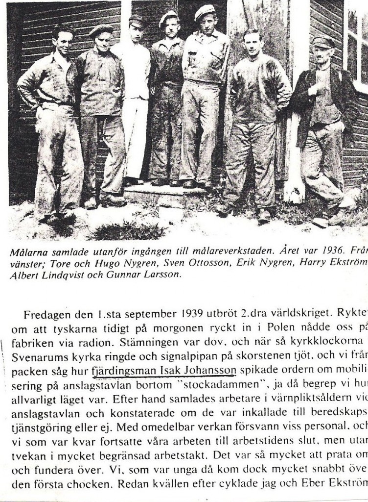 Isak giving the info about WWI in a newspaper