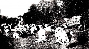 Isak o systrar i kohagen på Hubbesta