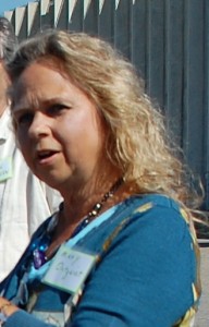 Mary Ortqvist in blue